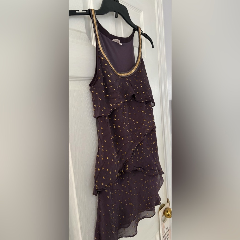 Free People Purple and Gold Mini Dress - Picture 3 of 5